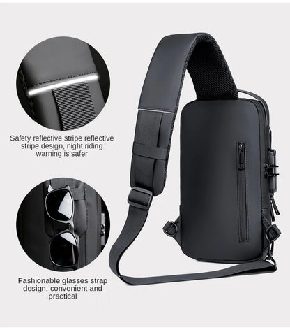 Morral anti-robos impermeable con clave y USB