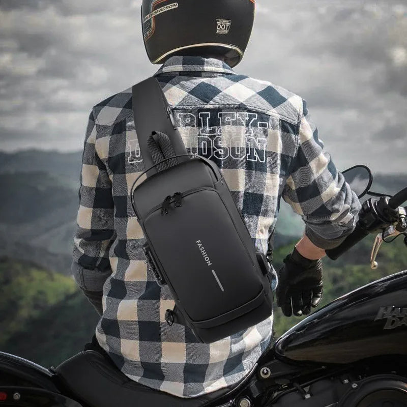 Morral anti-robos impermeable con clave y USB