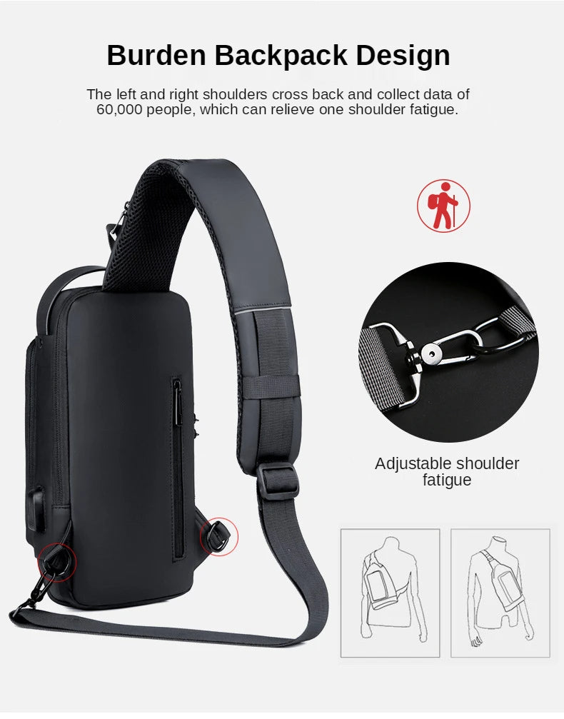 Morral anti-robos impermeable con clave y USB