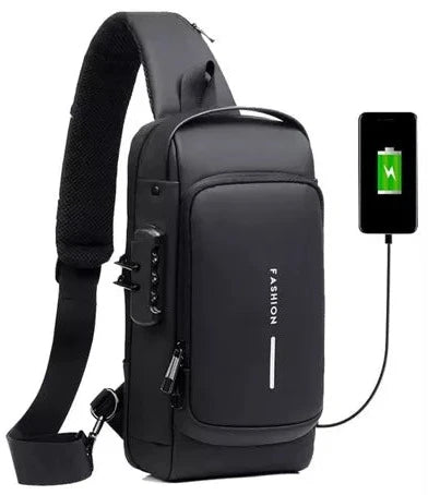 Morral anti-robos impermeable con clave y USB